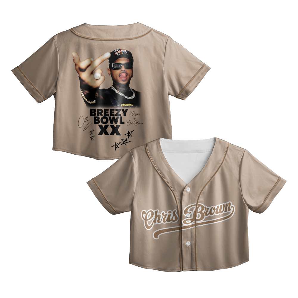 Breezy Bowl Croptop Jersey, Chris Brown Breezy Bowl XX 2025 Jersey