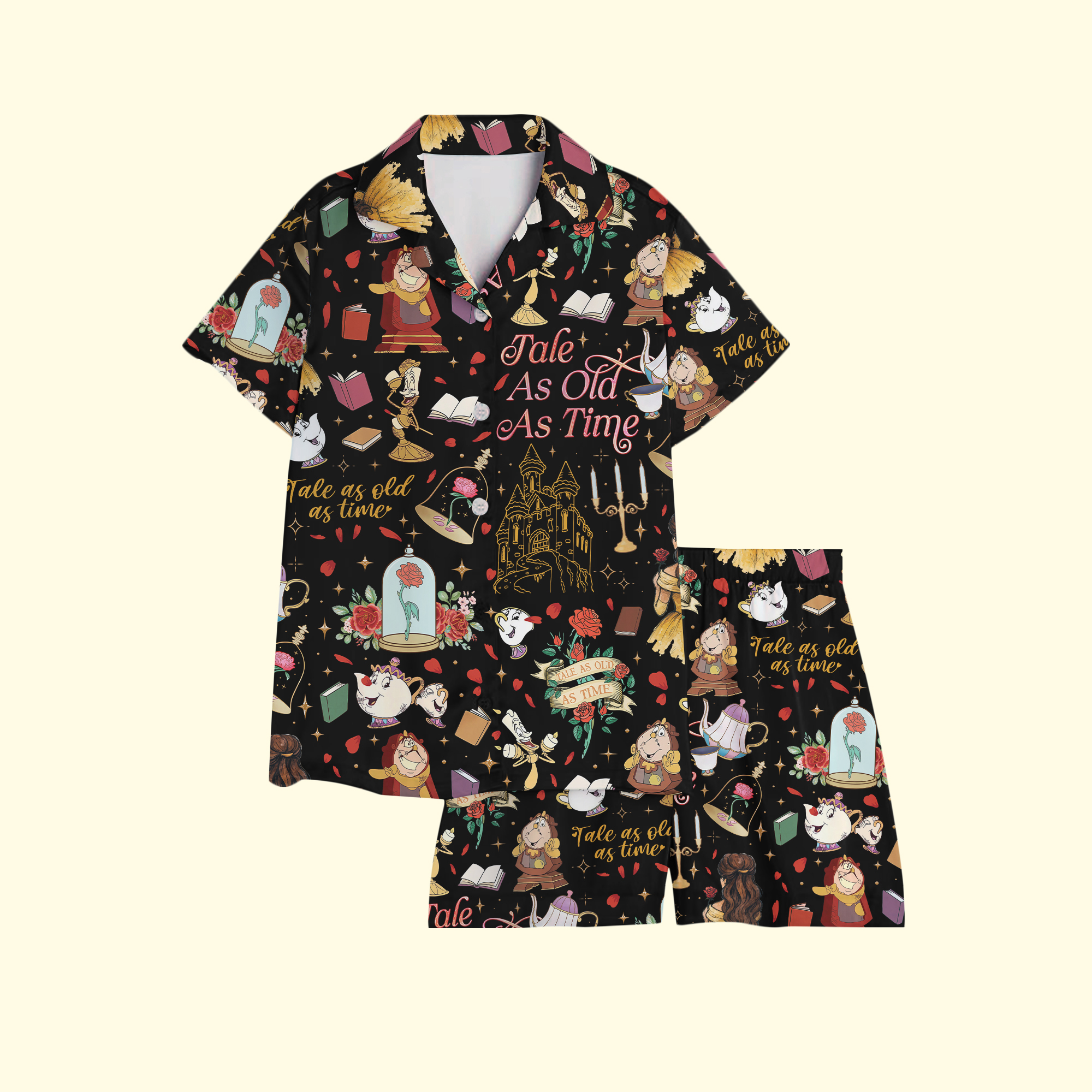 Belle's Book Shop - Beauty And The Beast Pyjamas - Belle Book Club Shirt