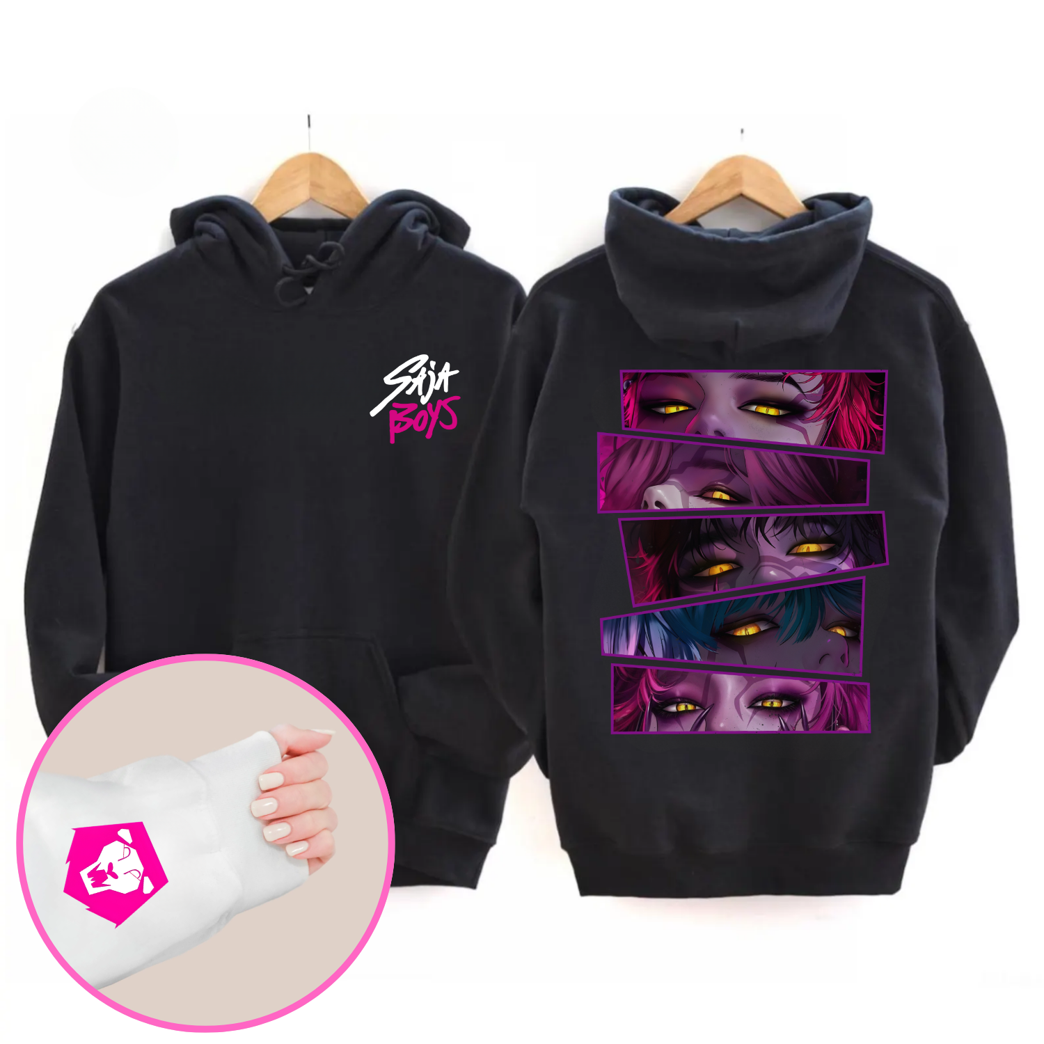 Saja Boys 2 Sided Hoodie - Kpop Demon Hunters Merch