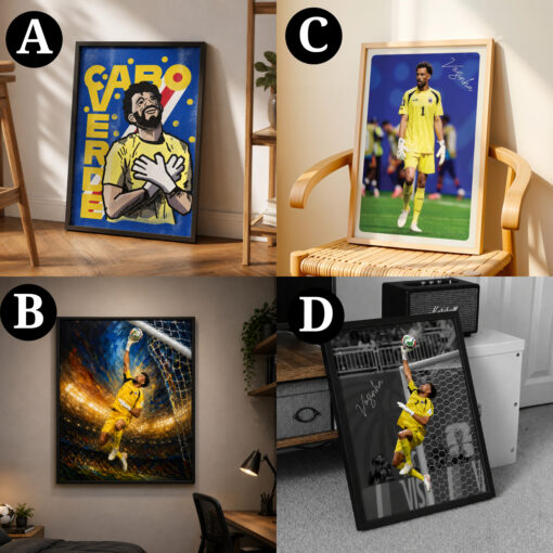 [NO FRAME] Vozinha Poster, Football Fan Gift, Cape Verde Football Poster