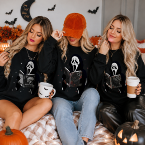 Ghost Face Reading Dark Romance Book Sweatshirt, Run Little Mouse Haunting Adeline Shirt