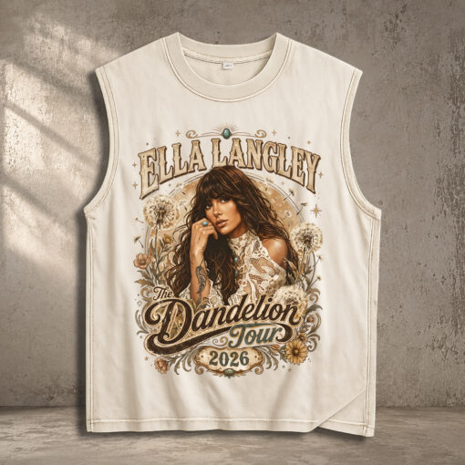 Ella Langley Dandelion Tour Wash Tank Top, Ella Fan Merch, Country Music Fan