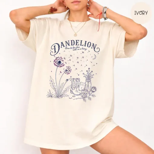 Dandelion Shirt, A Little More Dandelion, Vintage Wildflower Tee #N