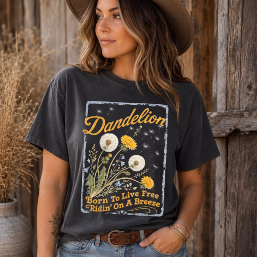 Dandelion Shirt, Country Music Graphic Shirt, Dandelion Lover Gift #N