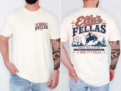 Ellas Fellas Club Shirts, Vintage Western Concert Graphic Tee #N