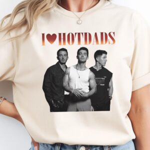 Jonas Brothers Burning Up Tour 2026, I Love Hot Dads Shirt, Funny Band Tee, Retro Graphic Group T-Shirt